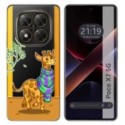 Funda Silicona Transparente para Xiaomi Poco X7 5G diseño Jirafa Dibujos