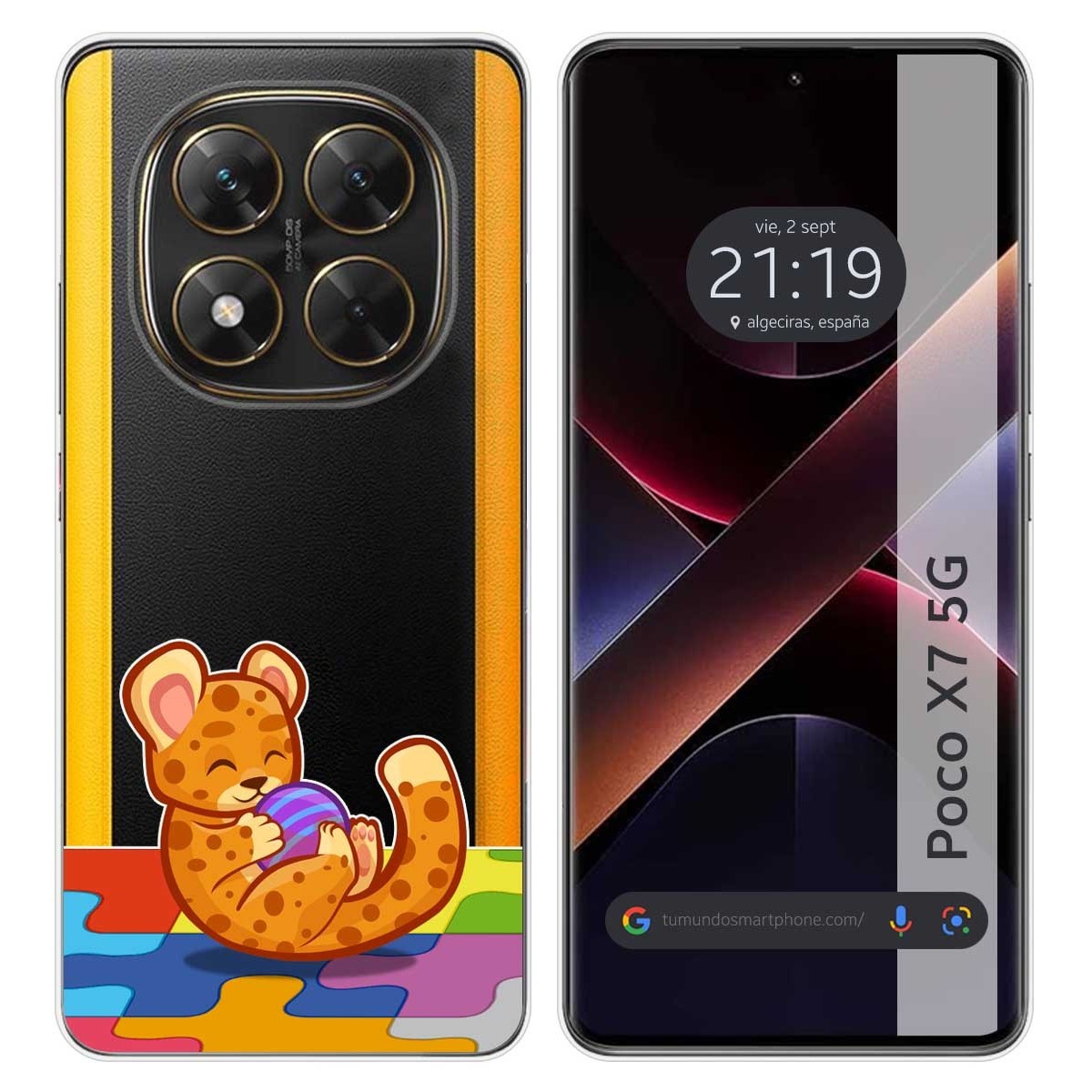 Funda Silicona Transparente para Xiaomi Poco X7 5G diseño Leopardo Dibujos