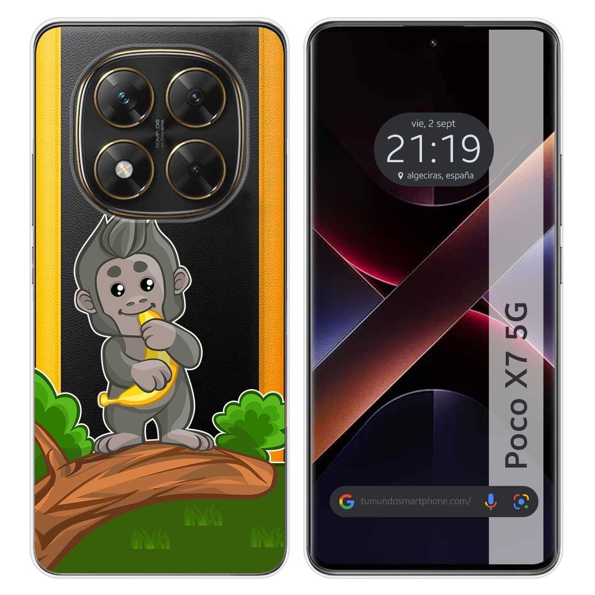 Funda Silicona Transparente para Xiaomi Poco X7 5G diseño Mono Dibujos