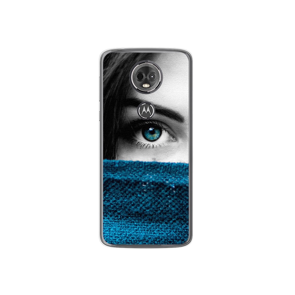 Funda Gel Tpu para Motorola Moto E5 Plus Diseño Ojo Dibujos