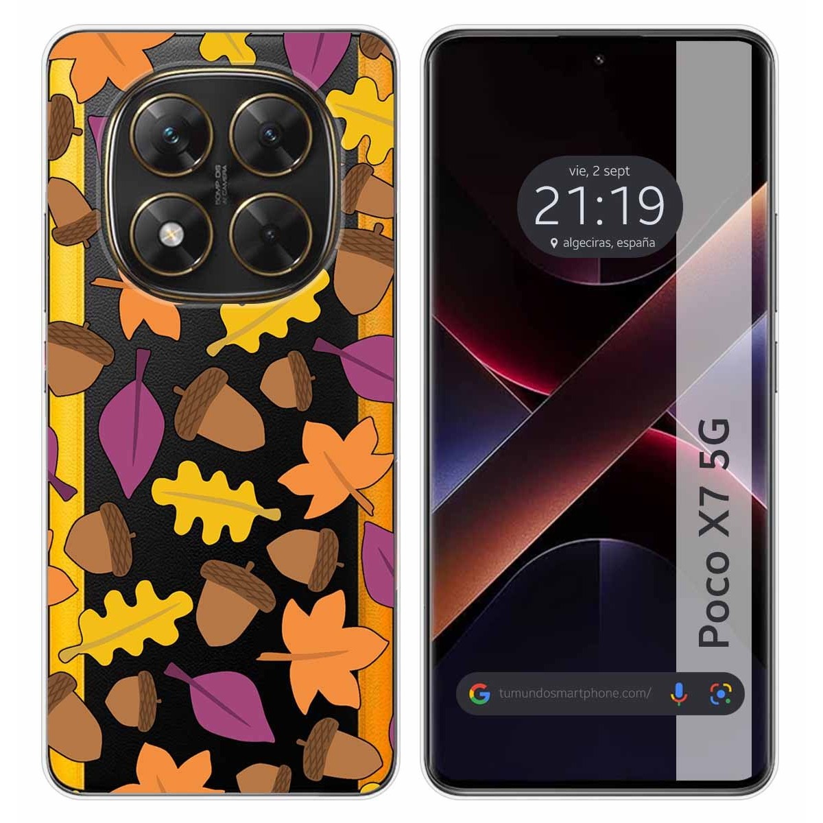 Funda Silicona Transparente para Xiaomi Poco X7 5G diseño Otoño Dibujos