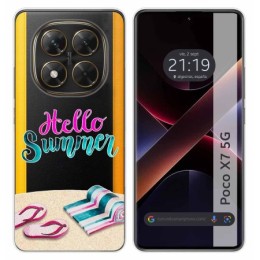 Funda Silicona Transparente para Xiaomi Poco X7 5G diseño Summer Dibujos