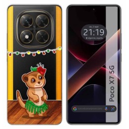 Funda Silicona Transparente para Xiaomi Poco X7 5G diseño Suricata Dibujos