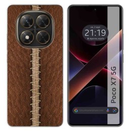 Funda Silicona para Xiaomi Poco X7 5G diseño Cuero 01 Dibujos