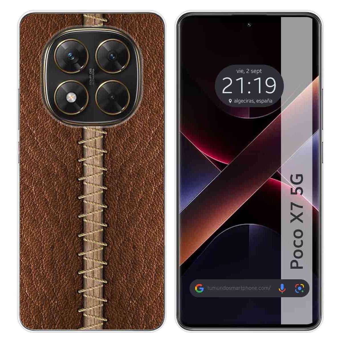 Funda Silicona para Xiaomi Poco X7 5G diseño Cuero 01 Dibujos