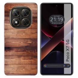 Funda Silicona para Xiaomi Poco X7 5G diseño Madera 02 Dibujos