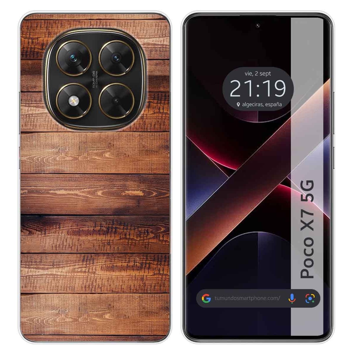 Funda Silicona para Xiaomi Poco X7 5G diseño Madera 02 Dibujos