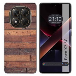 Funda Silicona para Xiaomi Poco X7 5G diseño Madera 03 Dibujos