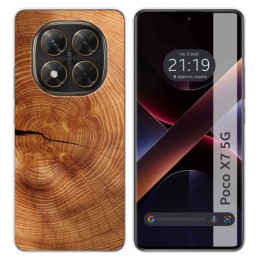Funda Silicona para Xiaomi Poco X7 5G diseño Madera 04 Dibujos