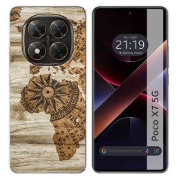 Funda Silicona para Xiaomi Poco X7 5G diseño Madera 07 Dibujos