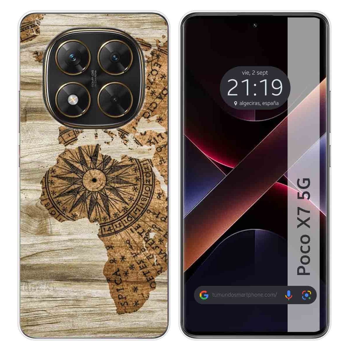 Funda Silicona para Xiaomi Poco X7 5G diseño Madera 07 Dibujos