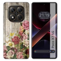 Funda Silicona para Xiaomi Poco X7 5G diseño Madera 08 Dibujos
