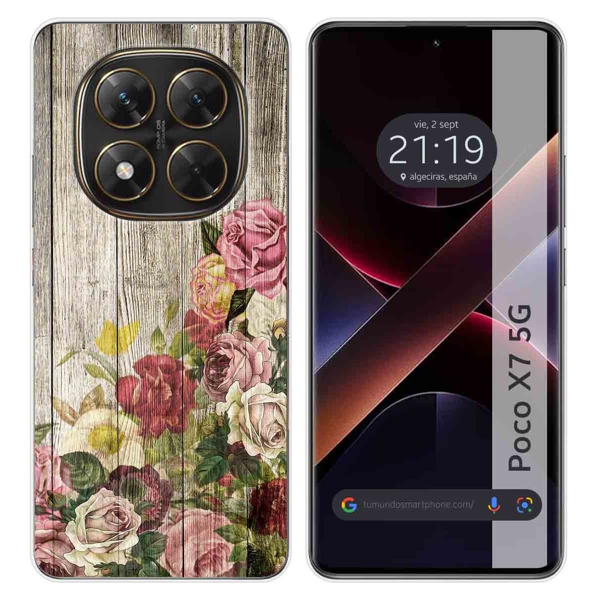 Funda Silicona para Xiaomi Poco X7 5G diseño Madera 08 Dibujos