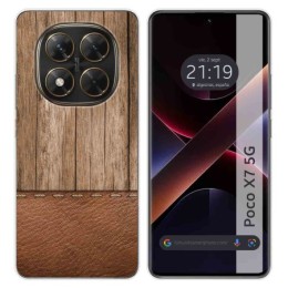 Funda Silicona para Xiaomi Poco X7 5G diseño Madera 09 Dibujos