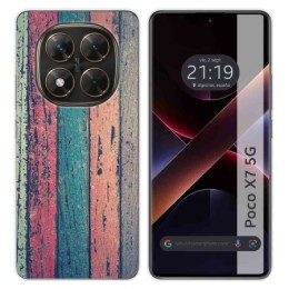 Funda Silicona para Xiaomi Poco X7 5G diseño Madera 10 Dibujos