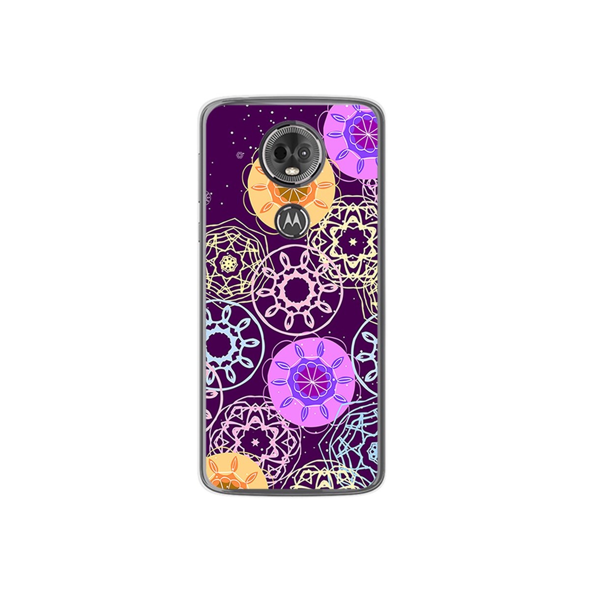 Funda Gel Tpu para Motorola Moto E5 Plus Diseño Radial Dibujos