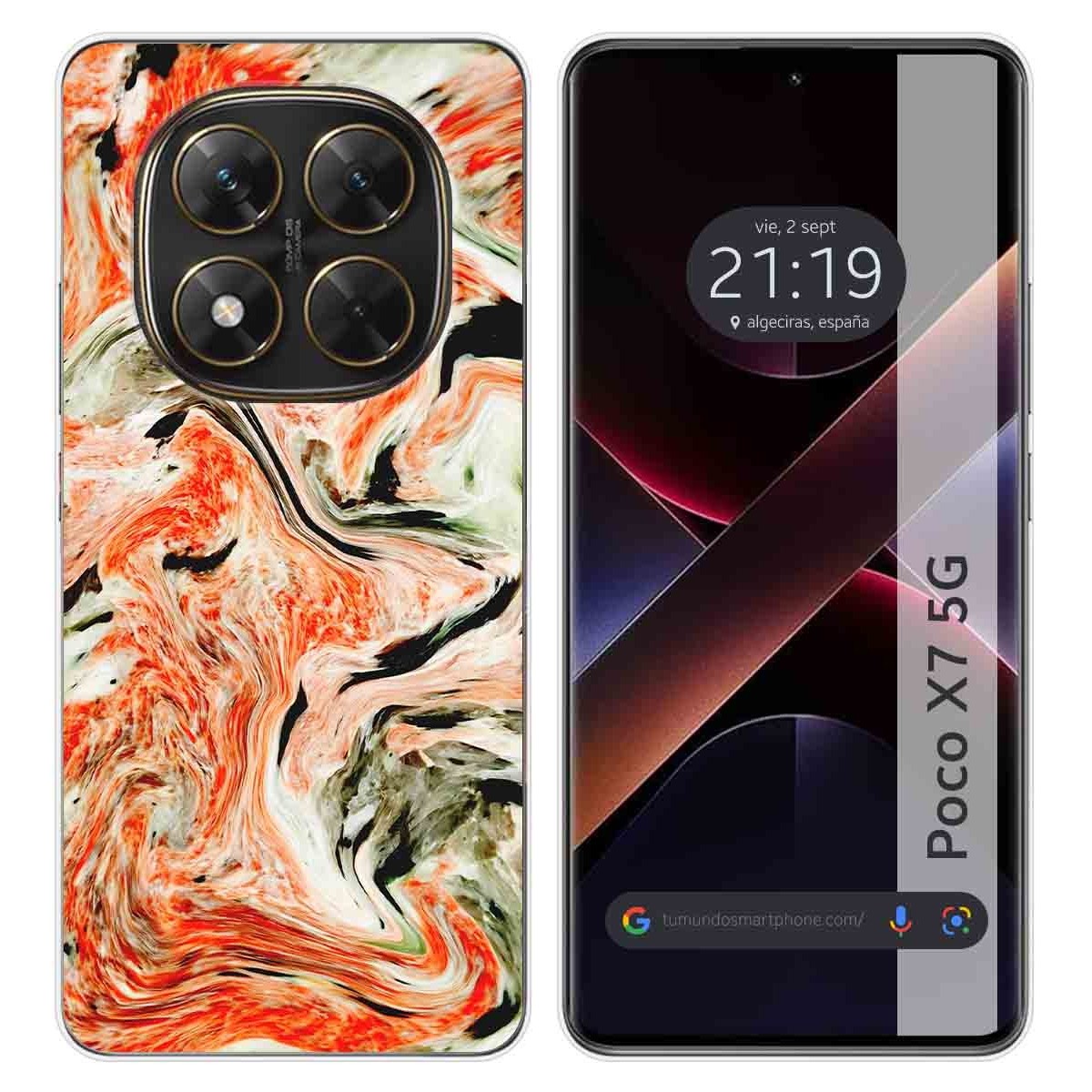 Funda Silicona para Xiaomi Poco X7 5G diseño Mármol 12 Dibujos