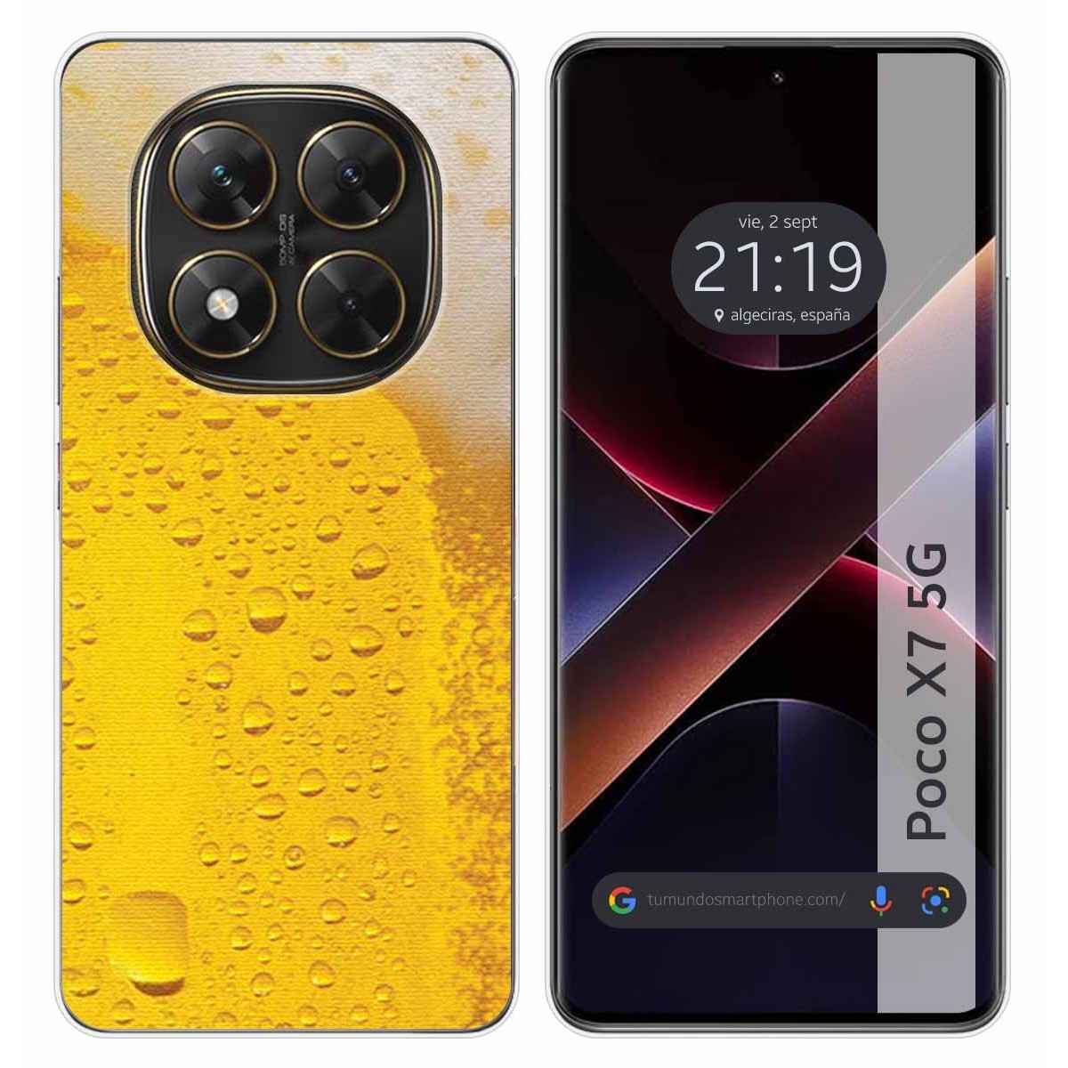 Funda Silicona para Xiaomi Poco X7 5G diseño Cerveza Dibujos