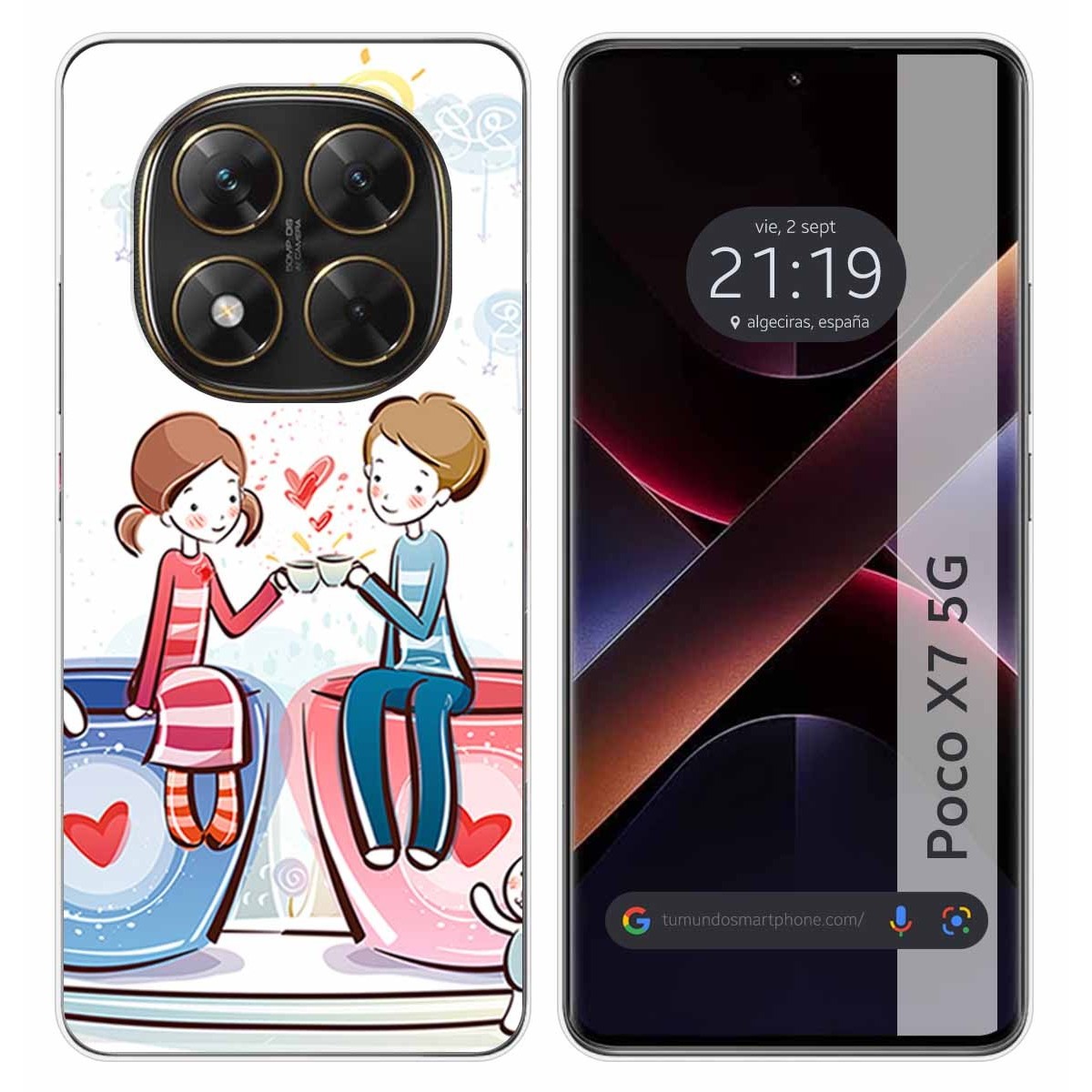 Funda Silicona para Xiaomi Poco X7 5G diseño Café Dibujos