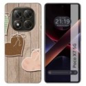 Funda Silicona para Xiaomi Poco X7 5G diseño Corazones Madera Dibujos