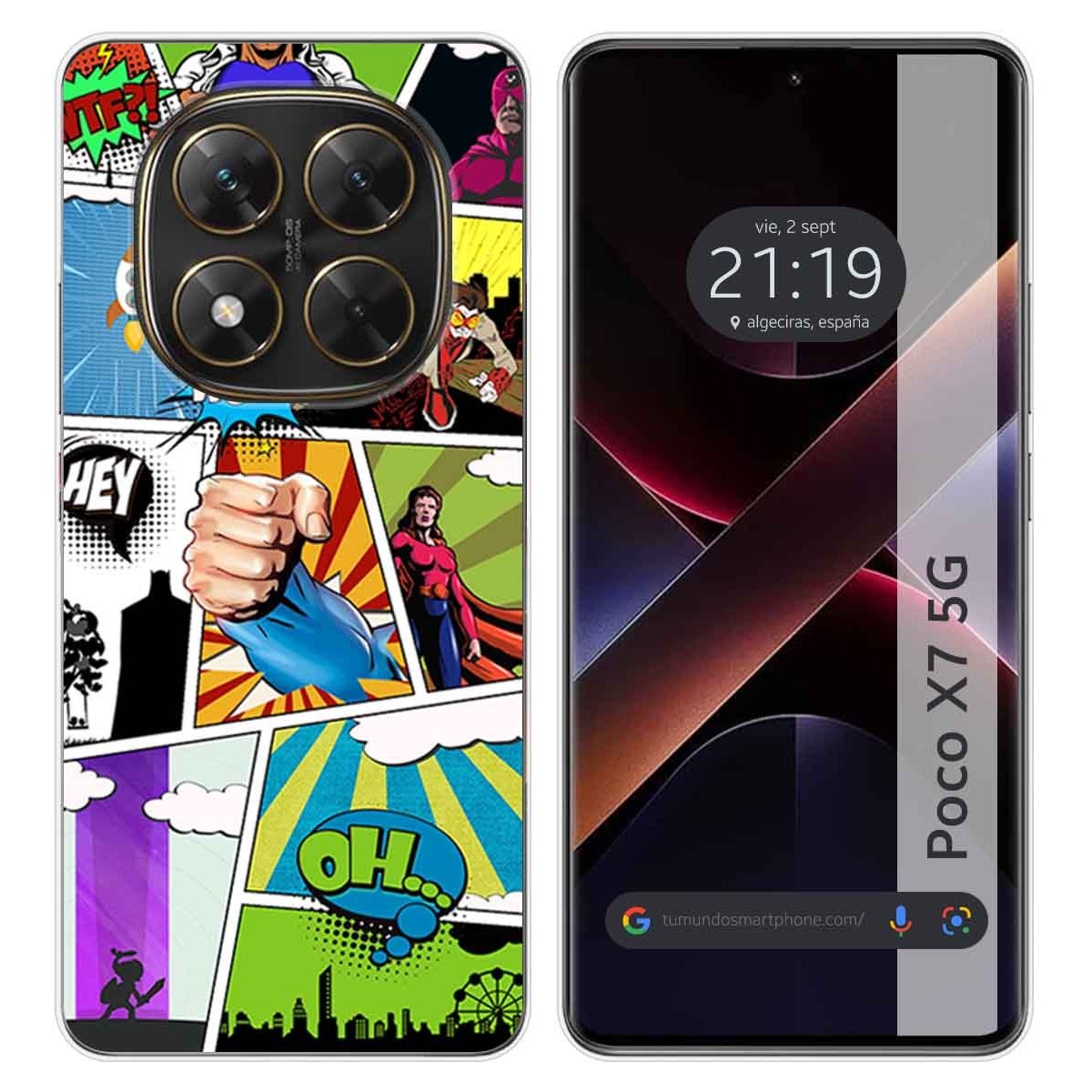Funda Silicona para Xiaomi Poco X7 5G diseño Comic Dibujos