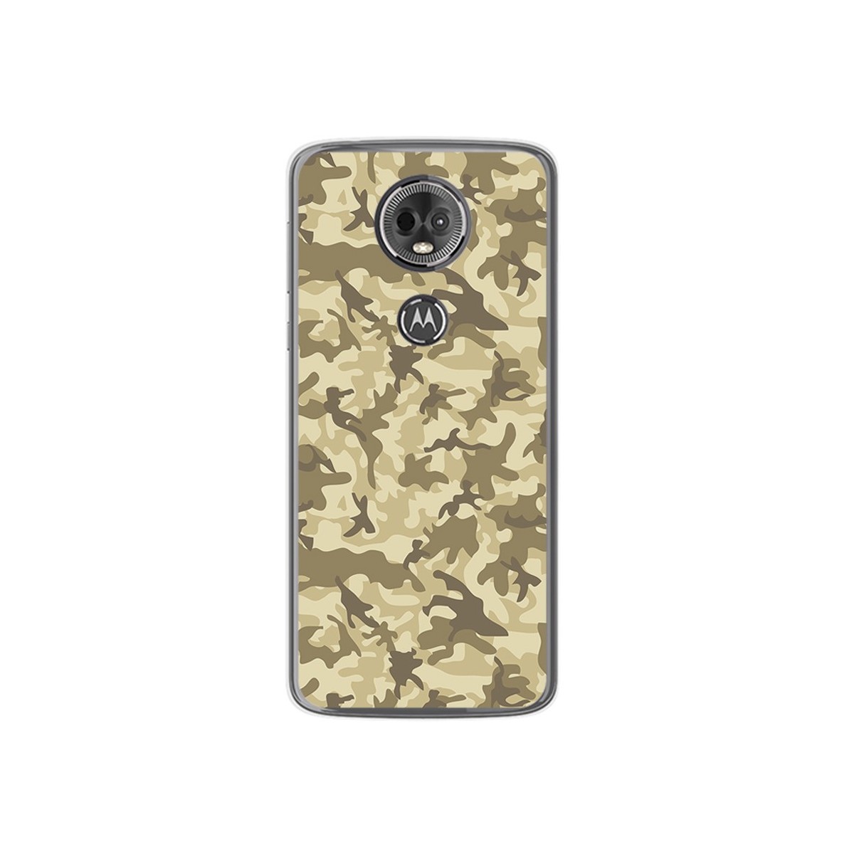 Funda Gel Tpu para Motorola Moto E5 Plus Diseño Sand Camuflaje Dibujos