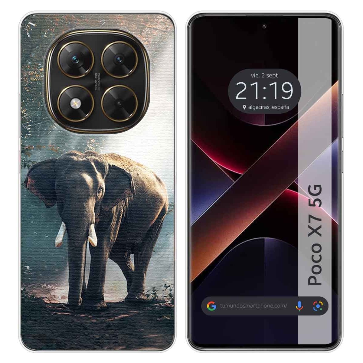 Funda Silicona para Xiaomi Poco X7 5G diseño Elefante Dibujos