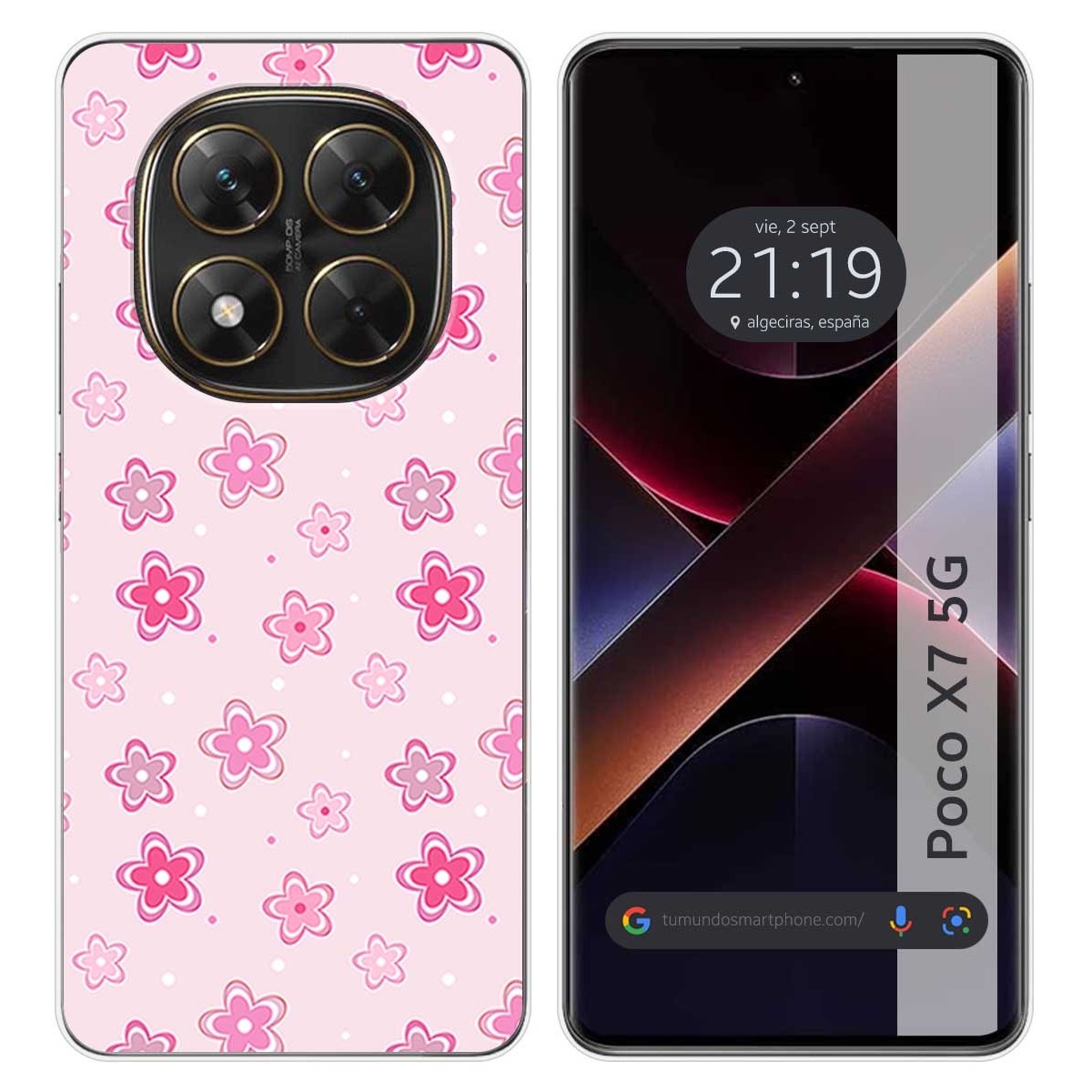 Funda Silicona para Xiaomi Poco X7 5G diseño Flores Dibujos