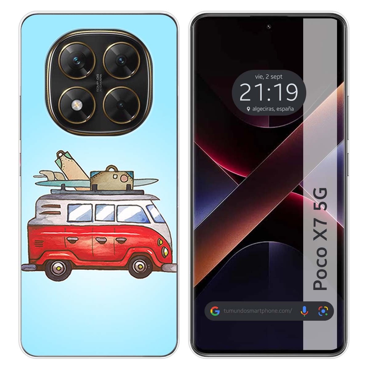 Funda Silicona para Xiaomi Poco X7 5G diseño Furgoneta Dibujos