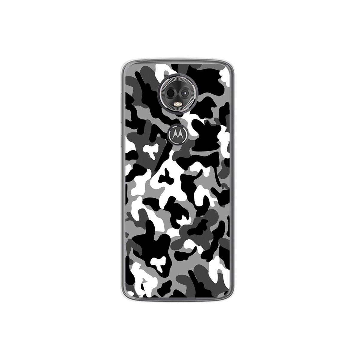Funda Gel Tpu para Motorola Moto E5 Plus Diseño Snow Camuflaje Dibujos