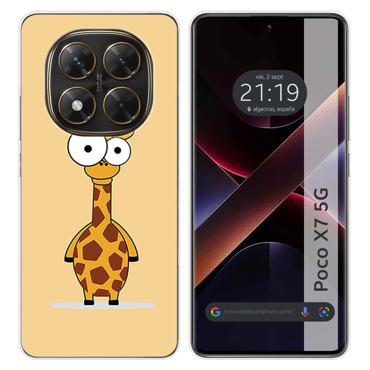 Funda Silicona para Xiaomi Poco X7 5G diseño Jirafa Dibujos