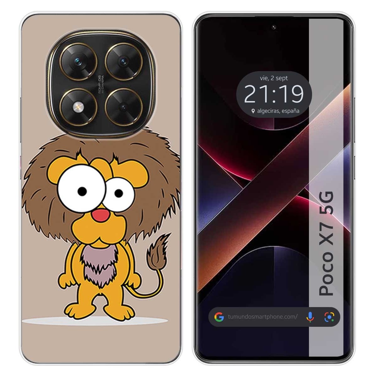Funda Silicona para Xiaomi Poco X7 5G diseño Leon Dibujos