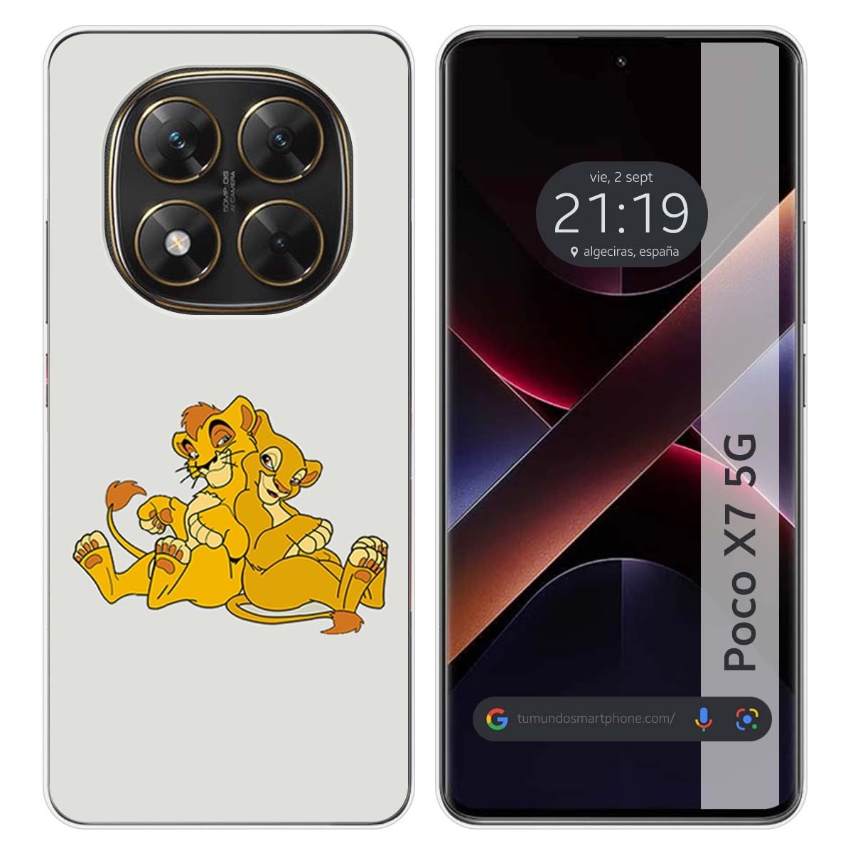 Funda Silicona para Xiaomi Poco X7 5G diseño Leones Dibujos