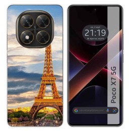 Funda Silicona para Xiaomi Poco X7 5G diseño Paris Dibujos