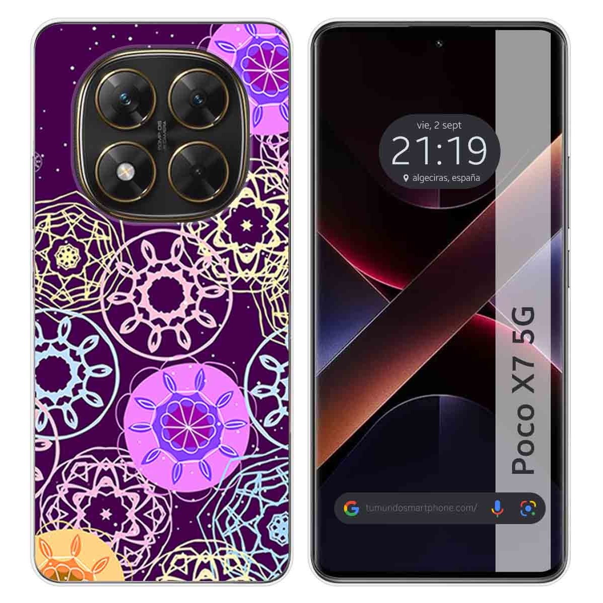 Funda Silicona para Xiaomi Poco X7 5G diseño Radial Dibujos