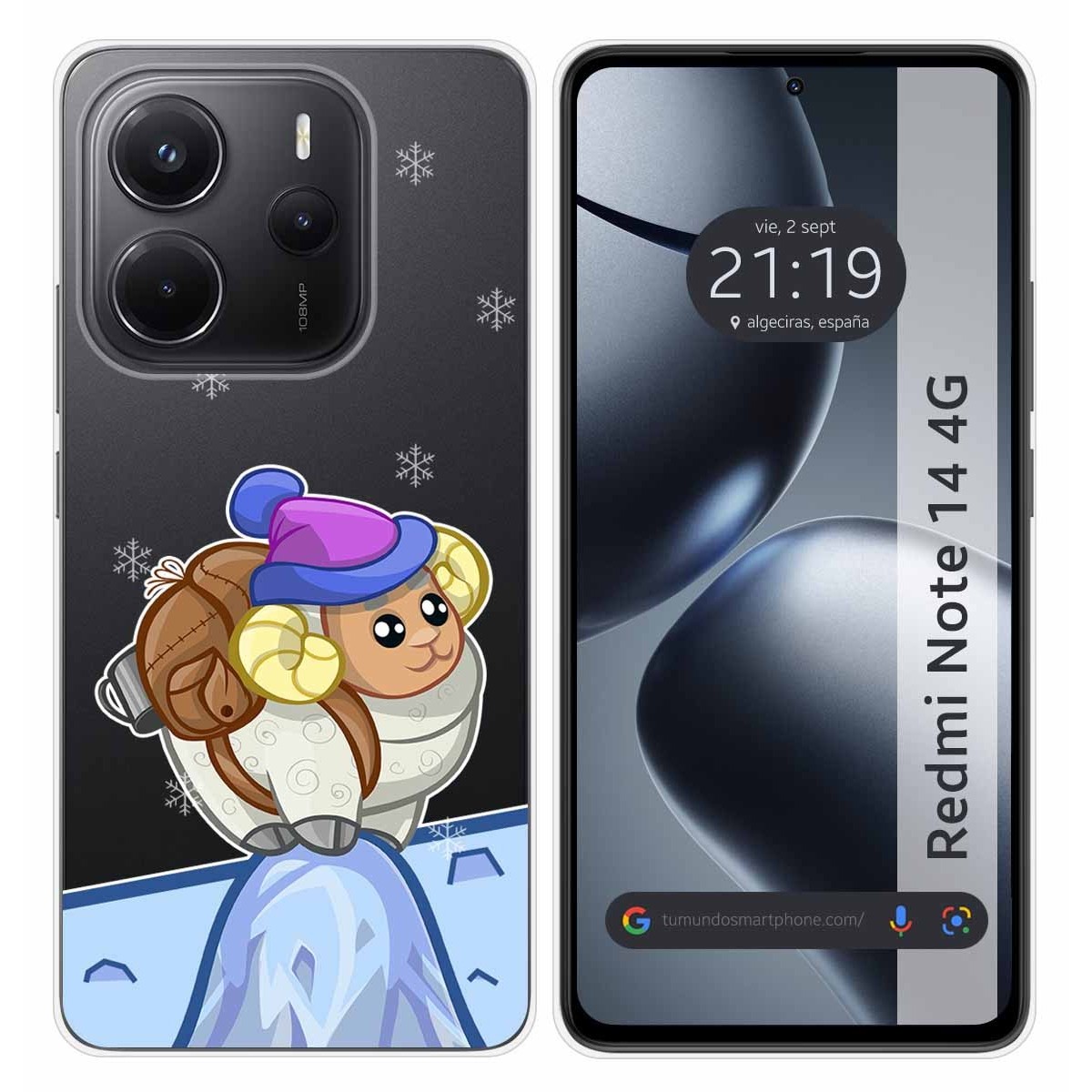 Funda Silicona Transparente para Xiaomi Redmi Note 14 4G diseño Cabra Dibujos