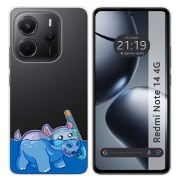 Funda Silicona Transparente para Xiaomi Redmi Note 14 4G diseño Hipo Dibujos
