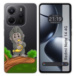 Funda Silicona Transparente para Xiaomi Redmi Note 14 4G diseño Mono Dibujos