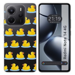 Funda Silicona Transparente para Xiaomi Redmi Note 14 4G diseño Pato Dibujos