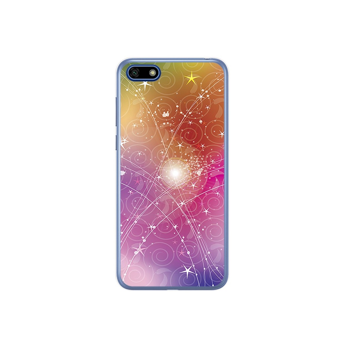 Funda Gel Tpu para Huawei Honor 7S / Y5 2018 Diseño Abstracto Dibujos