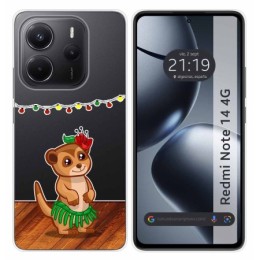 Funda Silicona Transparente para Xiaomi Redmi Note 14 4G diseño Suricata Dibujos