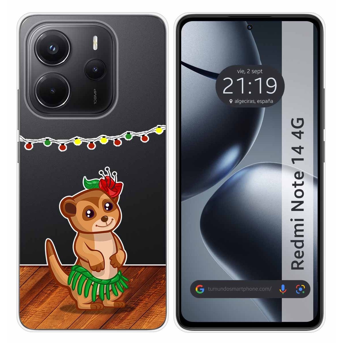 Funda Silicona Transparente para Xiaomi Redmi Note 14 4G diseño Suricata Dibujos