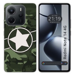 Funda Silicona para Xiaomi Redmi Note 14 4G diseño Camuflaje 01 Dibujos