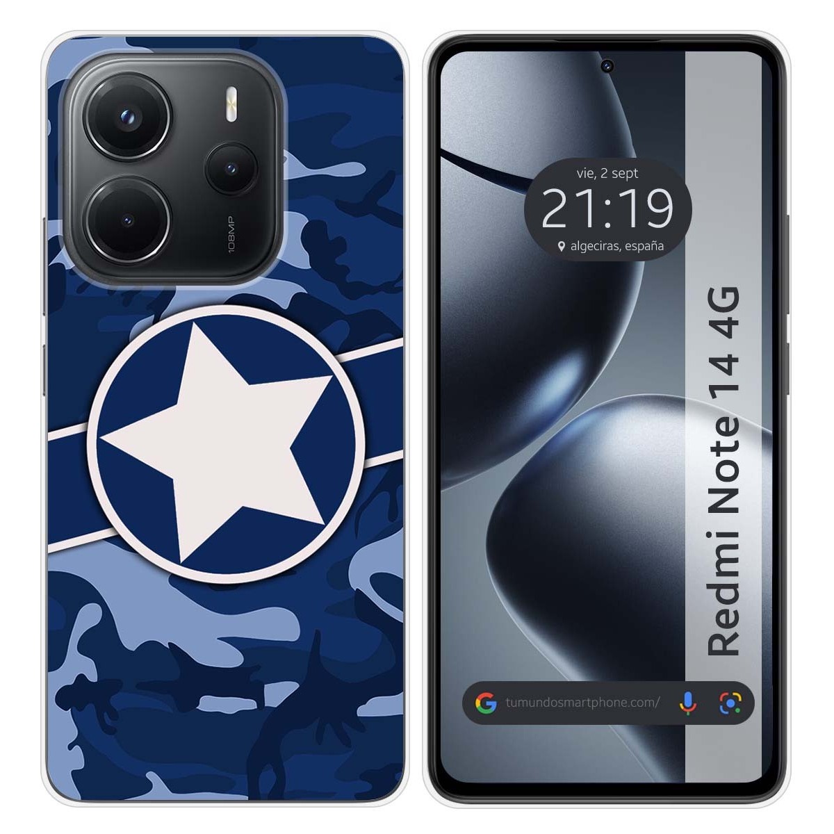 Funda Silicona para Xiaomi Redmi Note 14 4G diseño Camuflaje 03 Dibujos