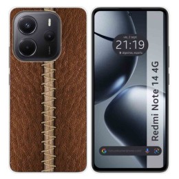 Funda Silicona para Xiaomi Redmi Note 14 4G diseño Cuero 01 Dibujos