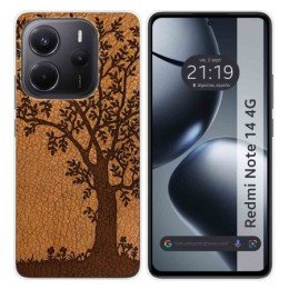 Funda Silicona para Xiaomi Redmi Note 14 4G diseño Cuero 03 Dibujos