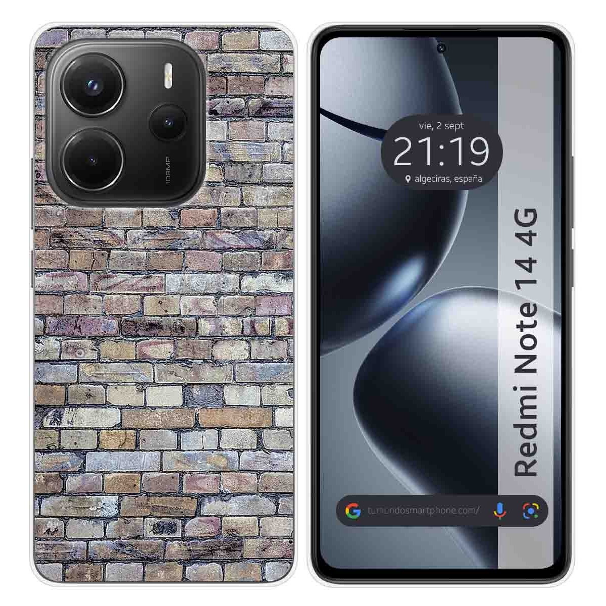 Funda Silicona para Xiaomi Redmi Note 14 4G diseño Ladrillo 02 Dibujos