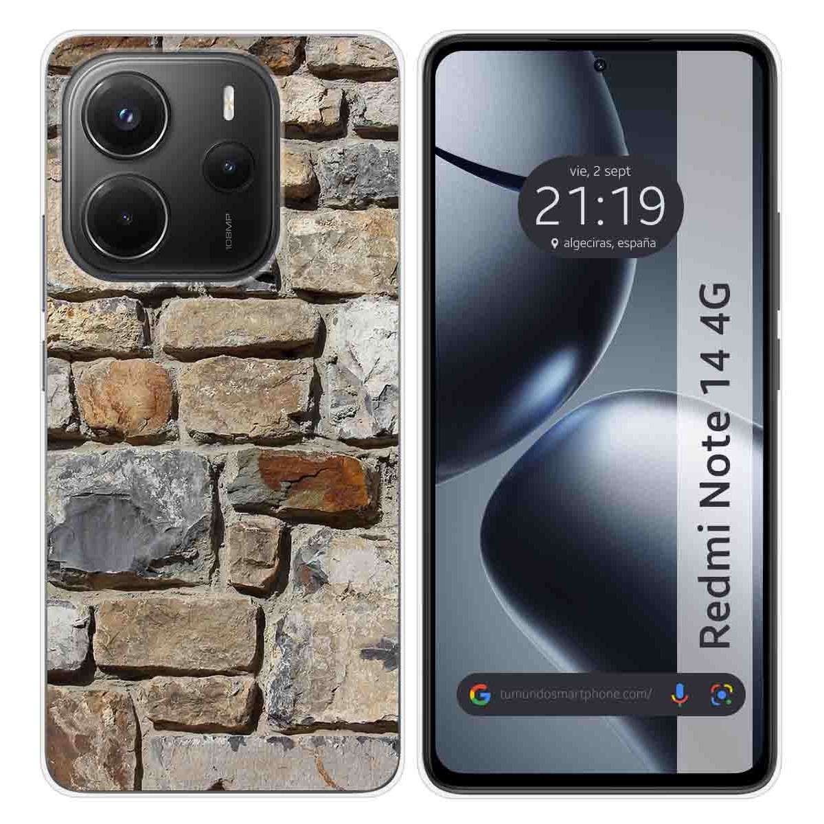 Funda Silicona para Xiaomi Redmi Note 14 4G diseño Ladrillo 03 Dibujos