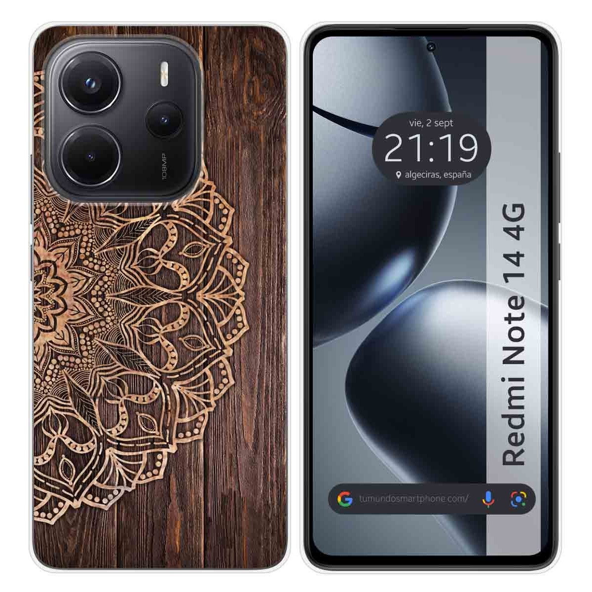Funda Silicona para Xiaomi Redmi Note 14 4G diseño Madera 06 Dibujos