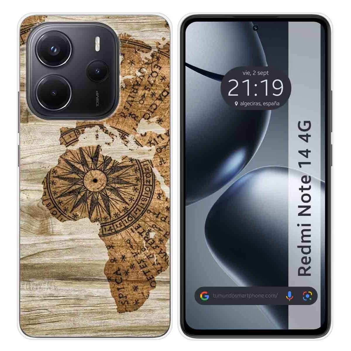 Funda Silicona para Xiaomi Redmi Note 14 4G diseño Madera 07 Dibujos